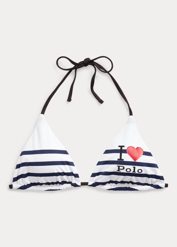 Polo Ralph Lauren I Heart Polo Bikini Top Dame Danmark (EGUTM3768)